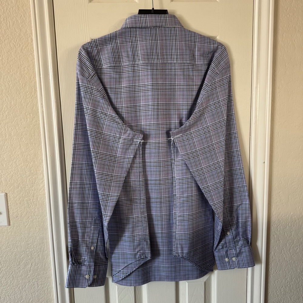 Egara Men’s XXL Dress Shirt Plaid Check Long Sleeve Button Up - Picture 2 of 7